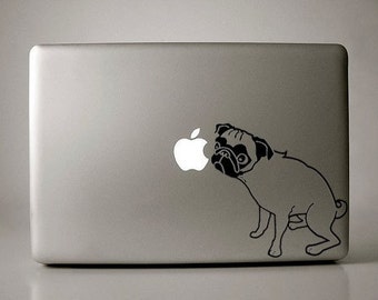 Pug Decal Macbook Laptop