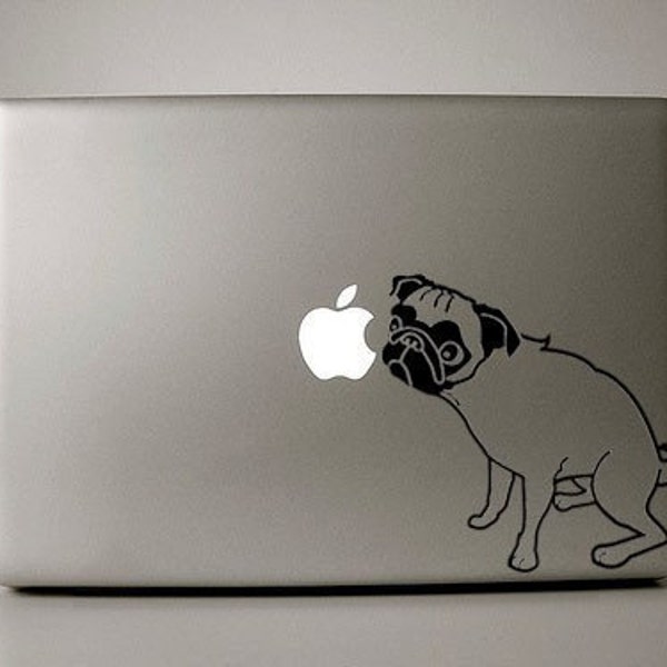 Pug Decal Macbook Laptop