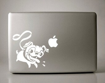 Running Pug White Version vinyl decal