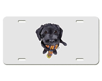 Yorkeshirepoo Dog License Plate Available in Black or White