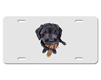 Yorkeshirepoo Dog License Plate Available in Black or White