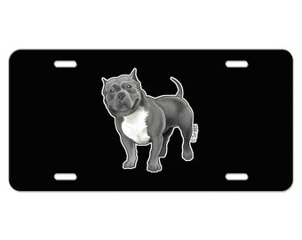 American Bully, PitBull License Plate Available in Black or White