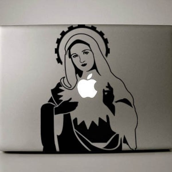 Saint Mary Sacred Heart Apple Decal Laptop Macbook