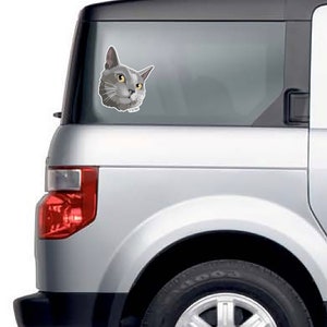 Gray Cat Vinyl Decal Sticker image 2