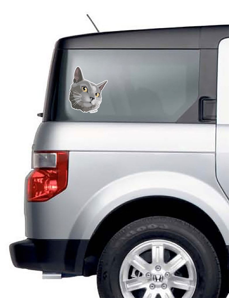 Gray Cat Vinyl Decal Sticker image 2