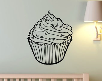 Sweetypie Cupcake with Sprinkles Wall Decal