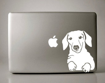 Dachsund (White Version) Macbook Apple Laptop Vinyl Decal