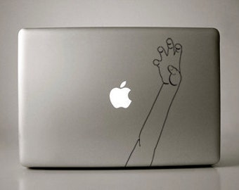 Put Your Paws Up Lady Gaga-Inspired Black Decal Macbook Laptop