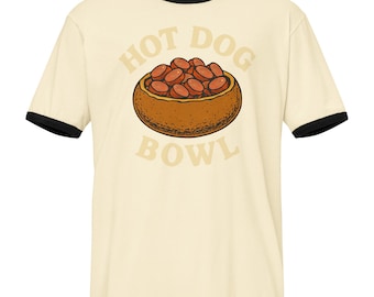 Hot Dog Bowl ringer t-shirt