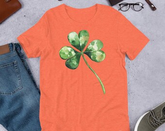 Shamrock Tee Shirt Ireland Irish Watercolor T-Shirt