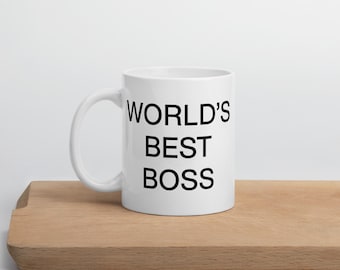 World's Best Boss White glossy mug