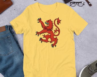 Scotland Royal Standard Flag Lion Tee Shirt Scottish Flag T-Shirt