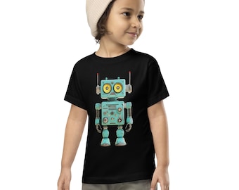 Retro Robot Toy Kids Short Sleeve T-shirt