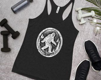 Women's Racerback Bigfoot Sasquatch Tank