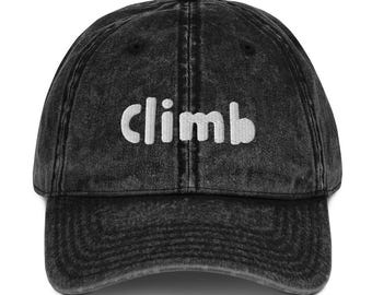 Climb Rock Climbing Vintage Cotton Twill Cap