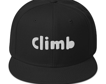 Climb Rock Climbing Bouldering Snapback Hat
