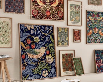William Morris Digital Prints -  Art Nouveau Home Decor, 150 Printable Wall Art Bundle Download