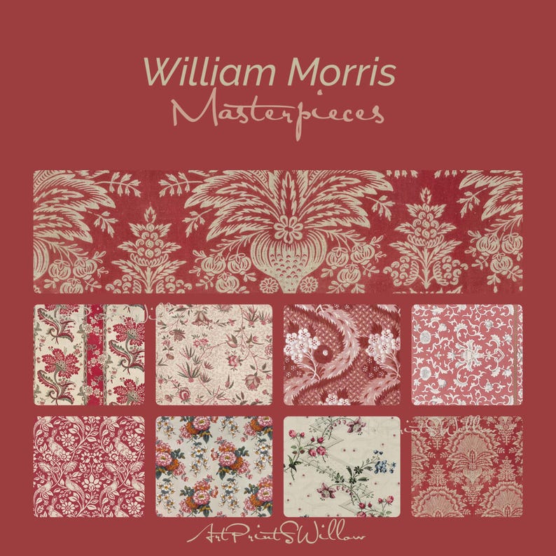 150 Printable William Morris Wall Art Prints, Art Nouveau Decor, MEGA BUNDLE Gallery Wall Set, Eclectic Digital Download, Vintage Prints, North Prints, Farmhouse Decor, NorthPrints, Bundle of Art, Textile and Tapestry Design, Floral, Flower, Home