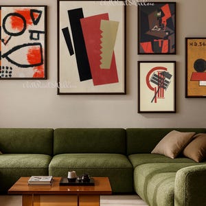 2000 Bauhaus Digital Prints Bundle - Geometric Modernist Posters, Large Abstract Wall Art Download Set