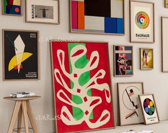 2000 Bauhaus Digital Prints Bundle - Geometric Modernist Posters, Large Abstract Wall Art Download Set