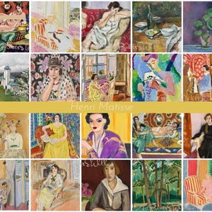 200 Henri Matisse Art Prints, Eclectic Gallery Set, Exhibition Bundle, Modern Maximalist Oil Paintings, Digital Download, Printable Wall Art, North Prints, Northprints, Maximalist Decor, Matisse, Colorful Art, Famous Artist, Classic Oil Paintings