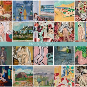 200 Henri Matisse Art Prints, Eclectic Gallery Set, Exhibition Bundle, Modern Maximalist Oil Paintings, Digital Download, Printable Wall Art, North Prints, Northprints, Maximalist Decor, Matisse, Colorful Art, Famous Artist, Classic Oil Paintings