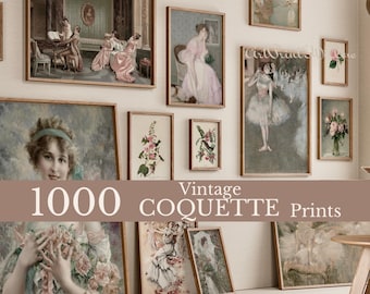 1000+ Vintage Moody Gallery Wall Prints - Rustic Cottagecore Farmhouse Decor, Neutral French Country Printables
