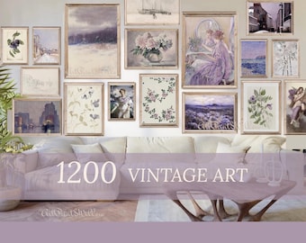 1200+ Vintage Moody Gallery Wall Prints - Rustic Cottagecore Farmhouse Decor, Neutral French Country Printables
