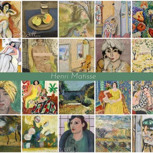 200 Henri Matisse Art Prints, Eclectic Gallery Set, Exhibition Bundle, Modern Maximalist Oil Paintings, Digital Download, Printable Wall Art, North Prints, Northprints, Maximalist Decor, Matisse, Colorful Art, Famous Artist, Classic Oil Paintings
