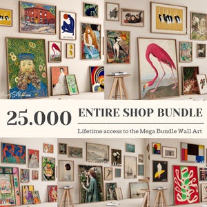 25.000 WHOLE SHOP SALE, Bundle Wall Art, Gallery Wall Art Set, Printable Wall Art, Vintage Digital Download, Trendy Prints, Eclectic Gallery
