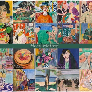 200 Henri Matisse Art Prints, Eclectic Gallery Set, Exhibition Bundle, Modern Maximalist Oil Paintings, Digital Download, Printable Wall Art, North Prints, Northprints, Maximalist Decor, Matisse, Colorful Art, Famous Artist, Classic Oil Paintings