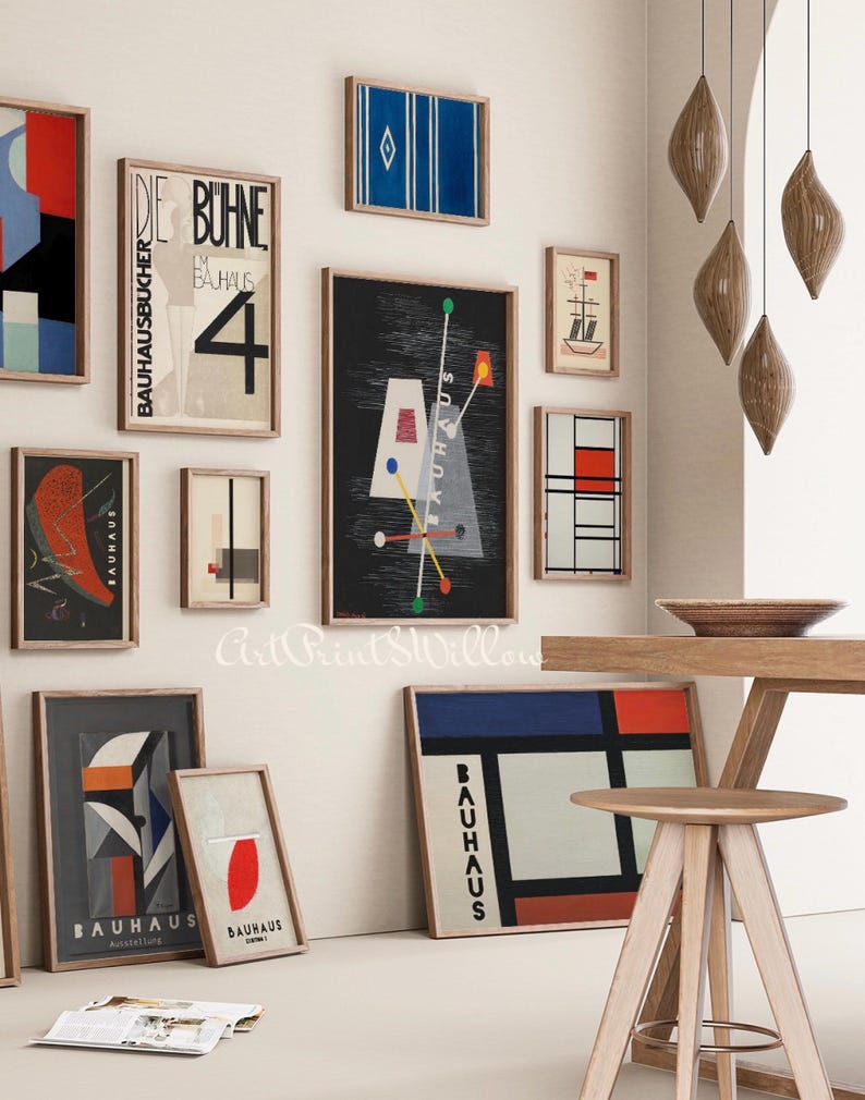 Boho Gallery Wall Art Set - 2000 Mid-Century Modern Prints, Abstract Printable Digital Download