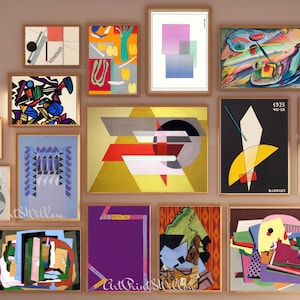 2000 Bauhaus Digital Prints Bundle - Geometric Modernist Posters, Large Abstract Wall Art Download Set