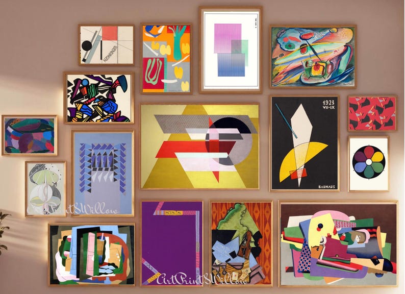 2000 Bauhaus Digital Prints Bundle - Geometric Modernist Posters, Large Abstract Wall Art Download Set
