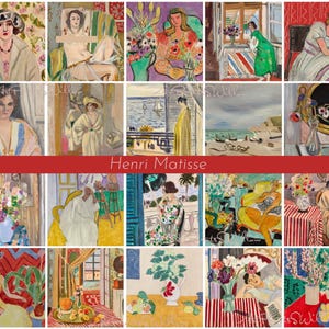 200 Henri Matisse Art Prints, Eclectic Gallery Set, Exhibition Bundle, Modern Maximalist Oil Paintings, Digital Download, Printable Wall Art, North Prints, Northprints, Maximalist Decor, Matisse, Colorful Art, Famous Artist, Classic Oil Paintings