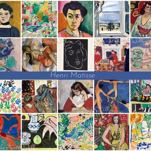 200 Henri Matisse Art Prints, Eclectic Gallery Set, Exhibition Bundle, Modern Maximalist Oil Paintings, Digital Download, Printable Wall Art, North Prints, Northprints, Maximalist Decor, Matisse, Colorful Art, Famous Artist, Classic Oil Paintings