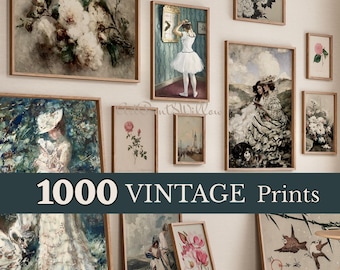 1000+ Vintage Moody Gallery Wall Prints - Rustic Cottagecore Farmhouse Decor, Neutral French Country Printables