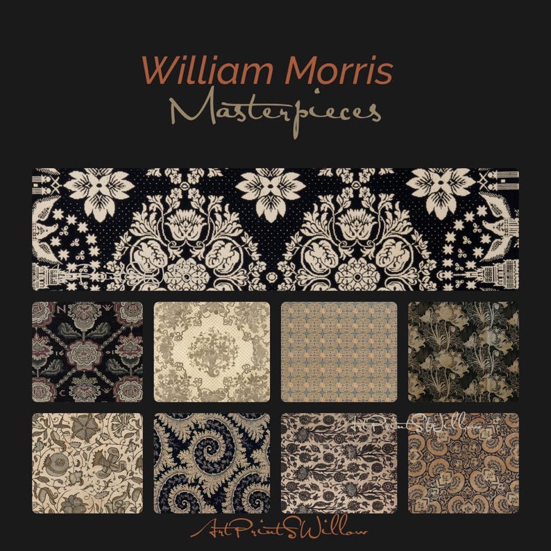 150 Printable William Morris Wall Art Prints, Art Nouveau Decor, MEGA BUNDLE Gallery Wall Set, Eclectic Digital Download, Vintage Prints, North Prints, Farmhouse Decor, NorthPrints, Bundle of Art, Textile and Tapestry Design, Floral, Flower, Home