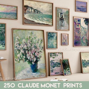 Claude Monet Digital Art Prints, Mega Bundle Vintage Impressionist Seascape Coastal Oil Painting, Printable Gallery Wall Art Set, Monet Posters, Digital Art Prints, Gallery Wall Set