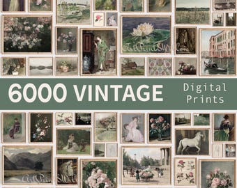 6000+ French Country Gallery Wall Prints: Vintage Cottagecore Decor, Light Academia Farmhouse Bundle Printables
