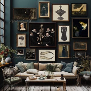 Dark Academia Decor, Mega Bundle Set 1000 Prints, Vintage Moody Goth Dark Printable Gallery Wall Art Cottagecore Painting, Digital Download, Moody Botanical Dark Paintings, Witchy Dark Landscape Decor, Antique Vintage Art Prints