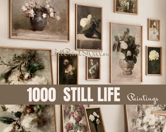 1000+ Vintage Moody Gallery Wall Prints - Rustic Cottagecore Farmhouse Decor, Neutral French Country Printables