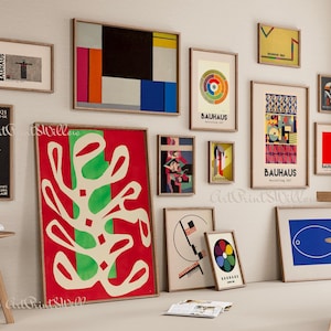 2000 Bauhaus Digital Prints Bundle - Geometric Modernist Posters, Large Abstract Wall Art Download Set