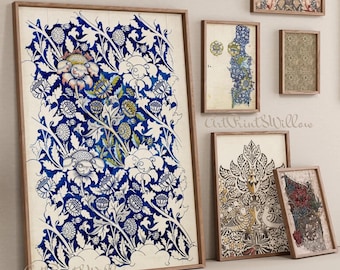 330 Printable William Morris Wall Prints, Art Nouveau Decor, Eclectic Gallery Set, Digital Download