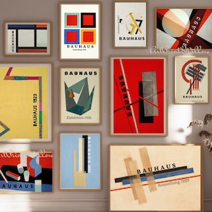 2000 Bauhaus Digital Prints Bundle - Geometric Modernist Posters, Large Abstract Wall Art Download Set