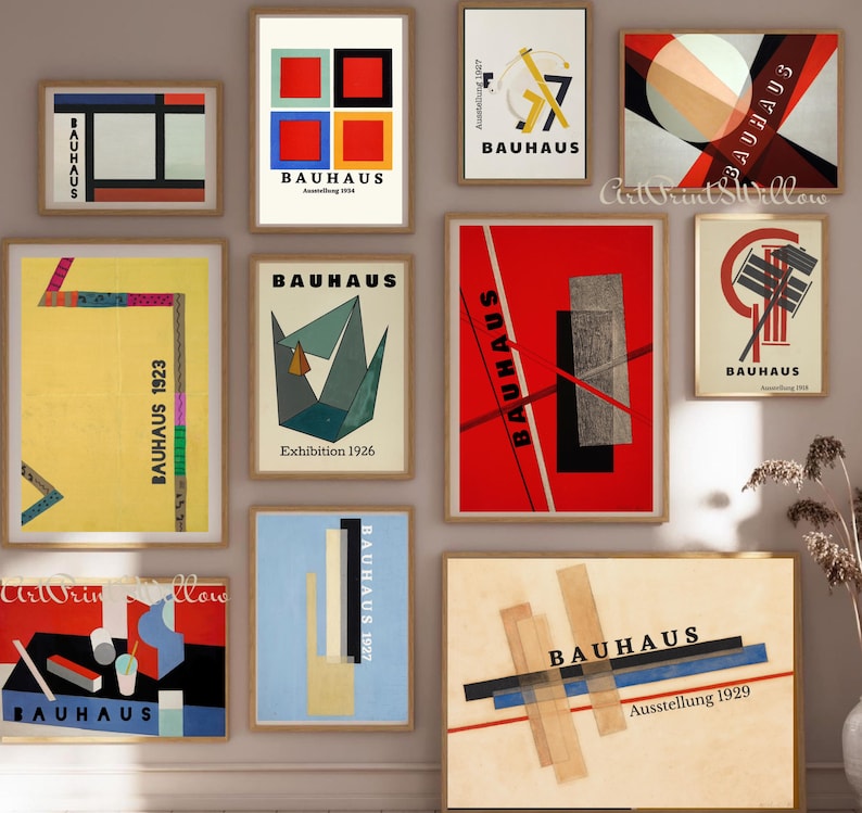 2000 Bauhaus Digital Prints Bundle - Geometric Modernist Posters, Large Abstract Wall Art Download Set