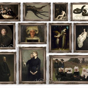 Dark Academia Decor, Mega Bundle Set 1000 Prints, Vintage Moody Goth Dark Printable Gallery Wall Art Cottagecore Painting, Digital Download, Moody Botanical Dark Paintings, Witchy Dark Landscape Decor, Antique Vintage Art Prints
