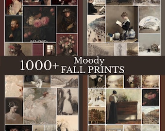 1000+ Vintage Moody Fall Prints - Thanksgiving Decorating, Rustic French Country Autumn Farmhouse Decor