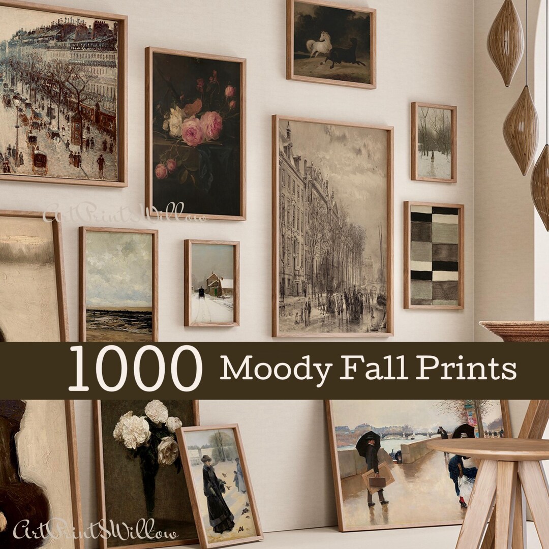 1000+ Vintage Fall Gallery Wall Prints - Rustic Moody Autumn Farmhouse ...