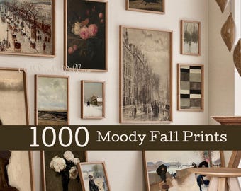 1000+ Vintage Fall Gallery Wall Prints - Rustic Moody Autumn Farmhouse Decor, Cozy Antique Printables